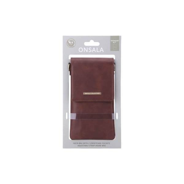 Onsala Mobil taske Neck-Bag 6.7" Brun