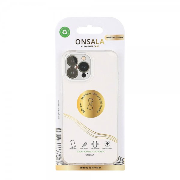 Onsala iPhone 13 Pro Max Deksel Resirkulert TPU Transparent