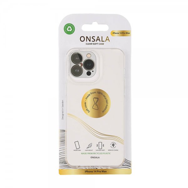 Onsala iPhone 14 Pro Max Deksel Resirkulert TPU Transparent
