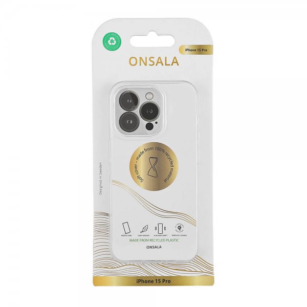 Onsala iPhone 15 Pro Deksel Resirkulert TPU Transparent