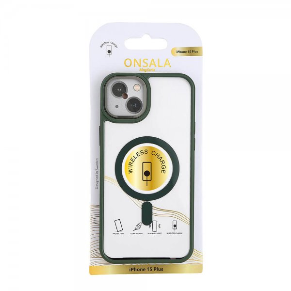 Onsala iPhone 15 Plus Deksel Bumper MagSeries Grønn