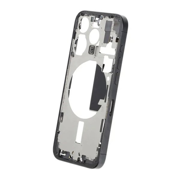 Mellomramme med smådeler for iPhone 15 Pro - Svart Titan OEM