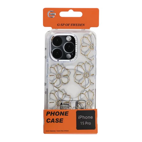 iPhone 15 Pro Deksel Mønster MagSafe Blomster