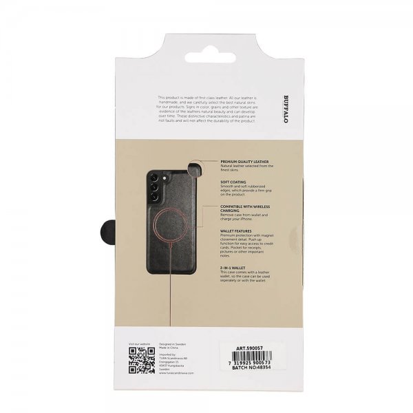 Buffalo Samsung Galaxy S22 Plus Etui 2-in-1 Detachable Wallet Svart