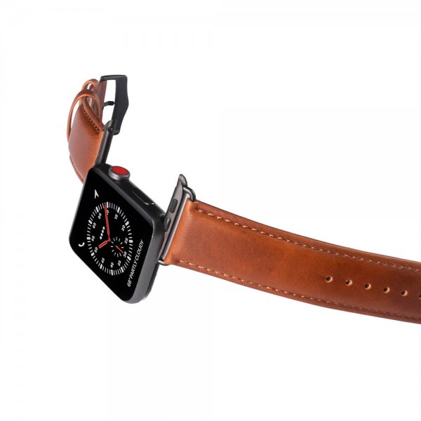 Buffalo Apple Watch 44/45/46mm/Apple Watch Ultra Armbånd Ekte Skinn Brun