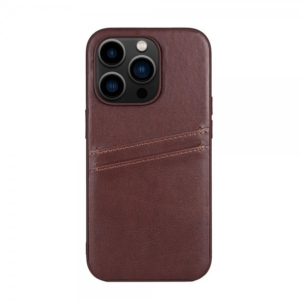 Buffalo iPhone 14 Pro Deksel Backcover with Card Slots Brun