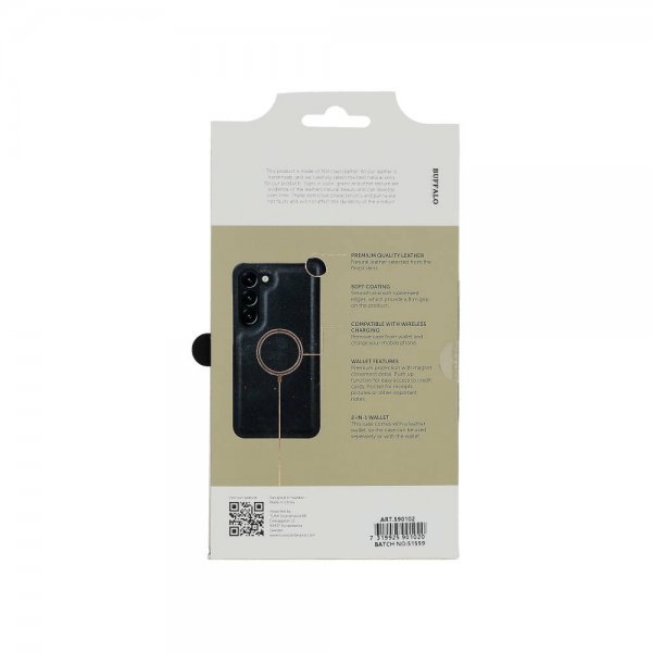 Buffalo Samsung Galaxy S23 Etui 2-in-1 Detachable Wallet Svart