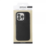 Buffalo iPhone 15 Pro Deksel PU MagSeries Svart