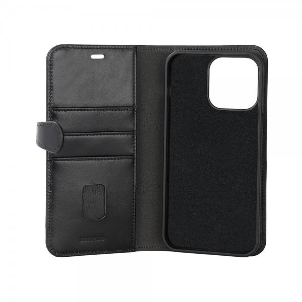 Buffalo iPhone 15 Pro Max Etui 3 Kortlomme Avtakbart deksel MagSeries Svart