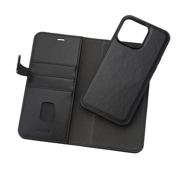 Buffalo iPhone 15 Pro Max Etui 3 Kortlomme Avtakbart deksel MagSeries Svart