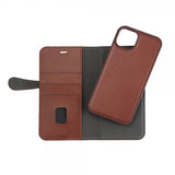 Buffalo iPhone 15 Plus Etui 3 Kortlomme Avtakbart deksel MagSeries Brun