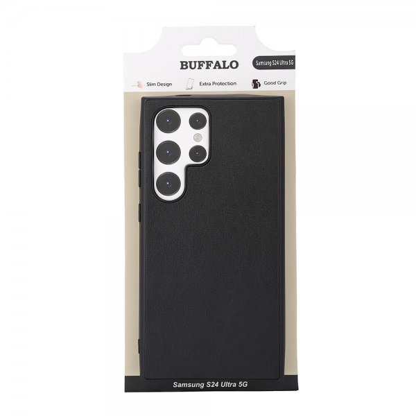 Buffalo Samsung Galaxy S24 Ultra Deksel PU Svart