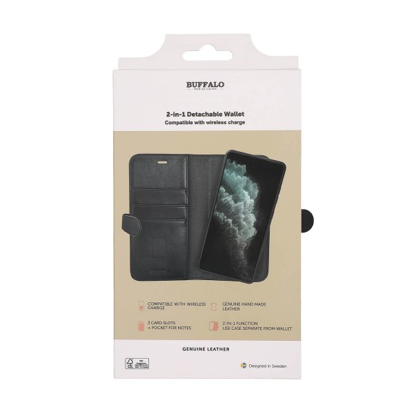 Buffalo Samsung Galaxy S24 FE Etui 2-in-1 Detachable Wallet Svart