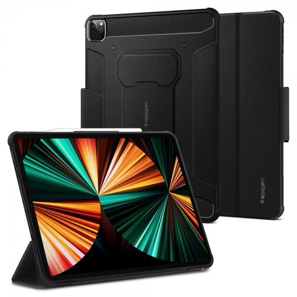 Spigen iPad Pro 12.9 2021 Etui Rugged Armor Pro Svart
