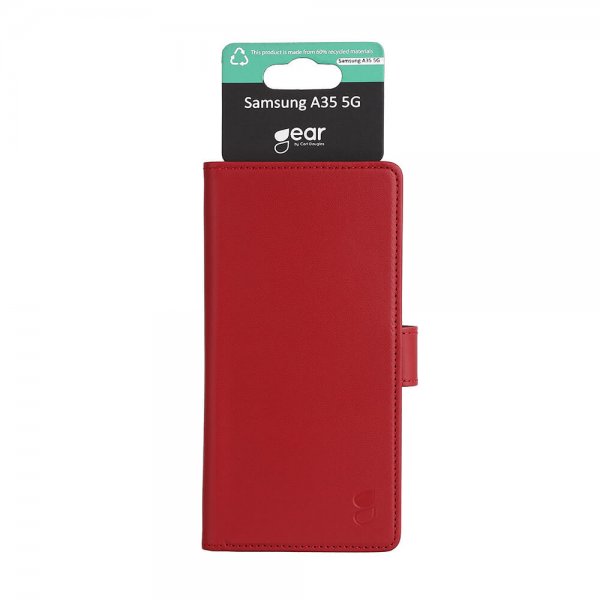 Gear Samsung Galaxy A35 Etui 3 Kortlomme  Rød