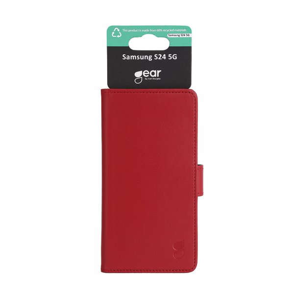Gear Samsung Galaxy S24 Etui 3 Kortlomme  Rød