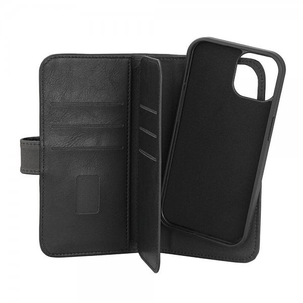 Gear iPhone 13/14/15 Etui 7 Kortlomme Avtakbart deksel MagSeries Svart