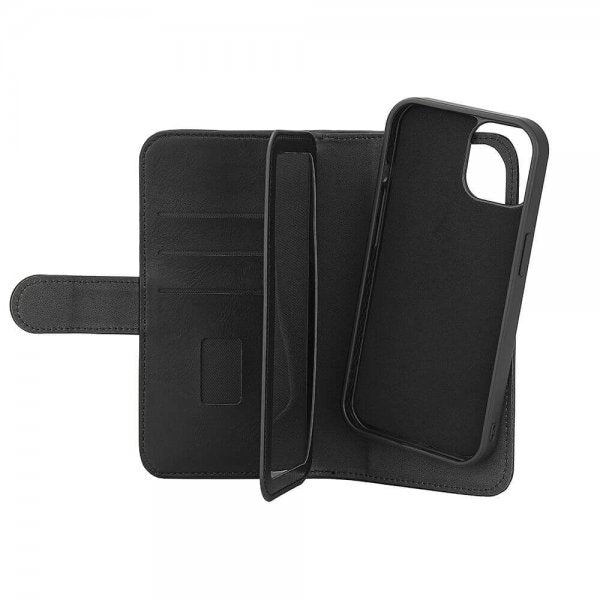 Gear iPhone 13/14/15 Etui 7 Kortlomme Avtakbart deksel MagSeries Svart