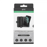 Gear iPhone 13/14/15 Etui 7 Kortlomme Avtakbart deksel MagSeries Svart