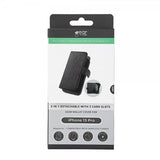 Gear iPhone 15 Pro Etui 3 Kortlomme Avtakbart deksel MagSeries Svart