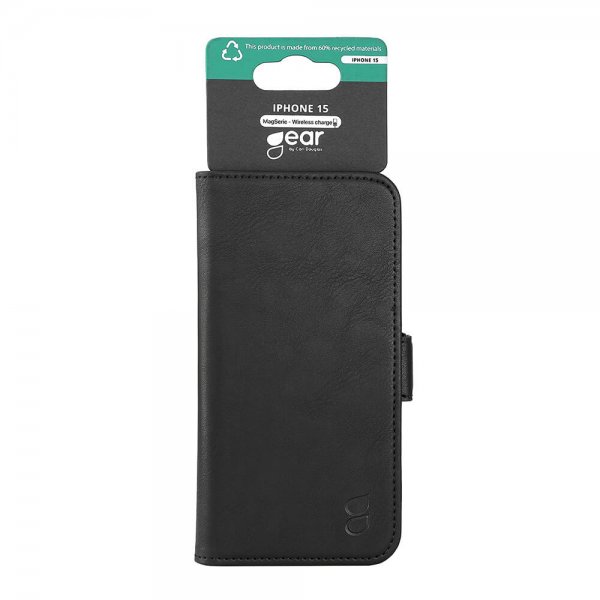 Gear iPhone 15 Etui 3 Kortlomme MagSeries Svart