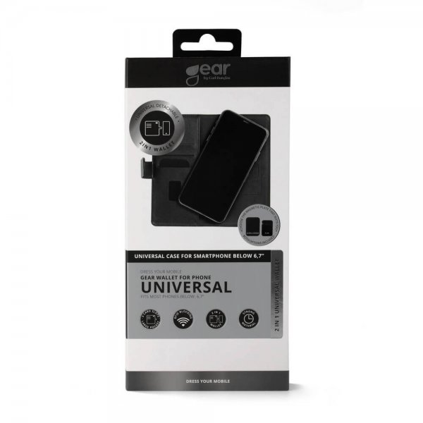 Gear Mobilfodral Universal Klister/Magnet 6,7" Svart