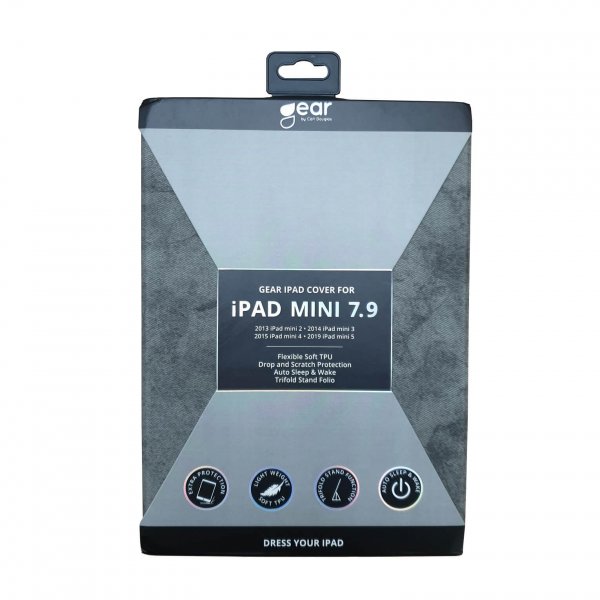 Gear iPad Mini 2019 (gen 5) Etui Trifold Stand Folio Grå