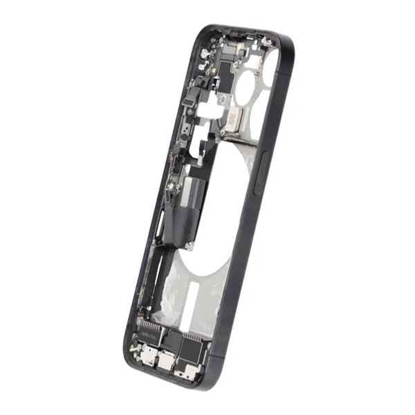 Mellomramme med smådeler for iPhone 15 Pro - Svart Titan OEM