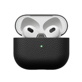 KeyBudz PodSkinz Artisan Series Airpods 3 Skall Ekte Skinn Svart