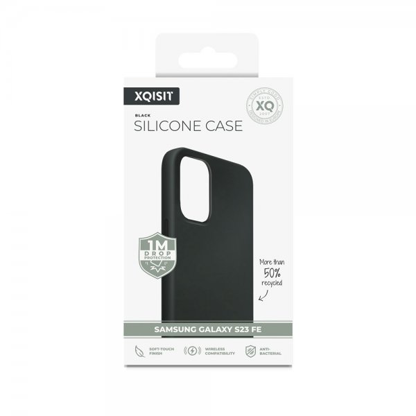 Xqisit Samsung Galaxy S23 FE Deksel Silicone Case Svart