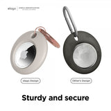 Elago Etui med nøkkelring for AirTag Lysegrå