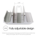 desire2 Dobbel Bordsstativ for Tablet Mac/Ultrabooks Justerbar Aluminium