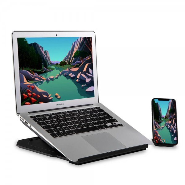 desire2 2-i-1 bærbar Laptop-stativ roterbart
