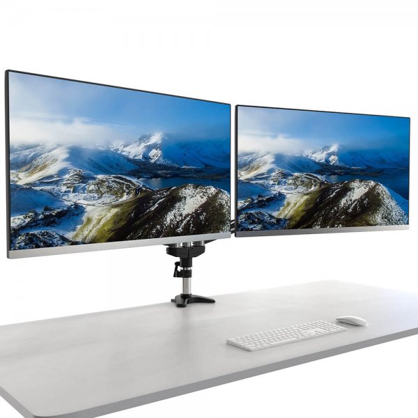 desire2 Monitor Arm Duo Aluminium