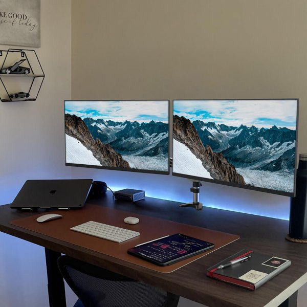 desire2 Monitor Arm Duo Aluminium