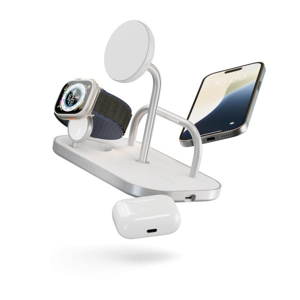 Zens Trådløs lader 4-1 Qi2 MagSafe Hvit