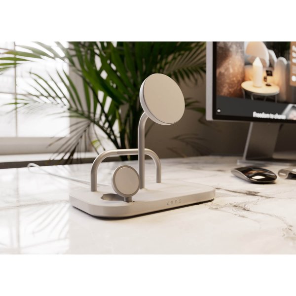 Zens Trådløs lader 4-1 Qi2 MagSafe Hvit