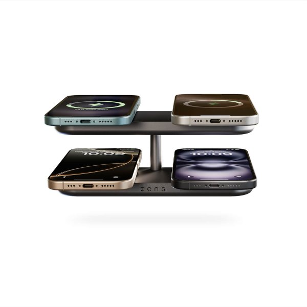 Zens Trådløs lader Quattro Pro 4 Qi2 MagSafe Svart