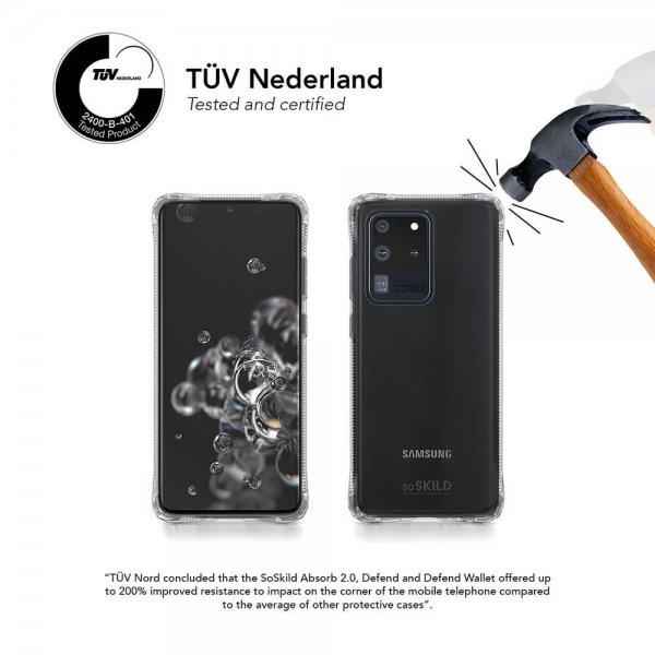 SoSkild Samsung Galaxy S20 Ultra Deksel Absorb 2.0 Transparent