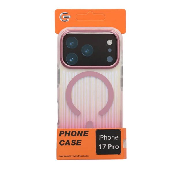 iPhone 17 Pro Deksel Korrugerte MagSafe Rosa
