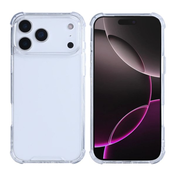 iPhone 17 Pro Max Deksel Forsterkede hjørner Transparent
