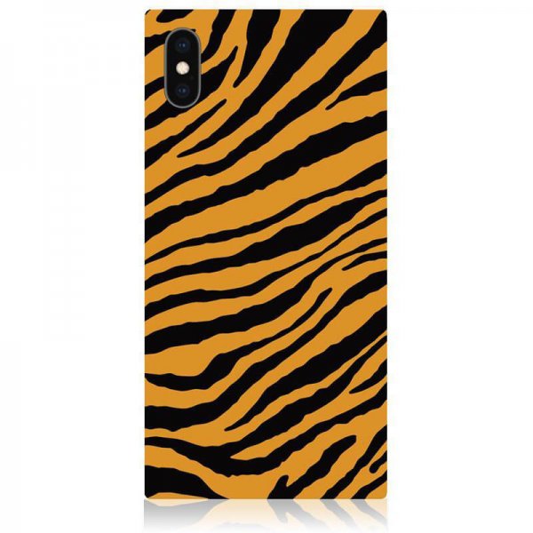 iDecoz iPhone Xs Max Deksel Square Case Tiger