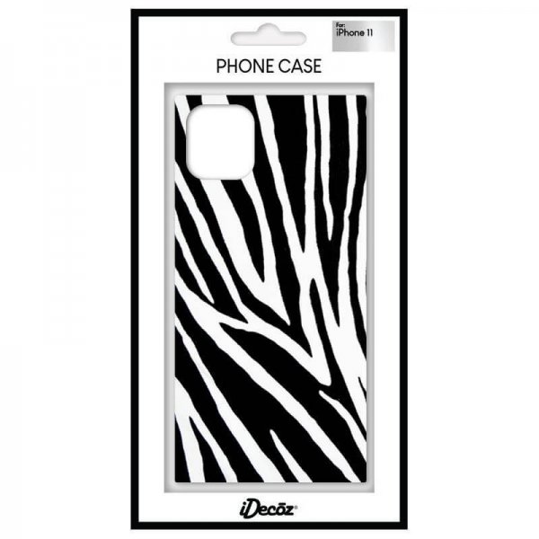 iDecoz iPhone 11 Deksel Square Case Sebra