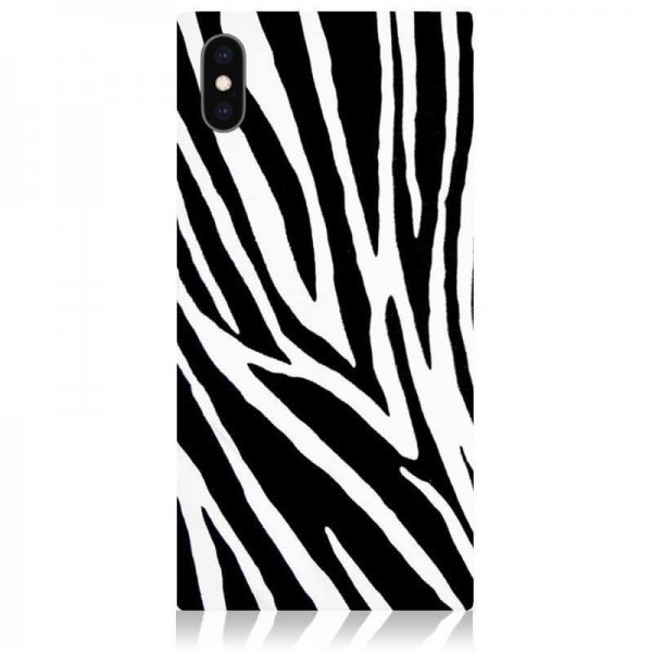 iDecoz iPhone Xs Max Deksel Square Case Sebra