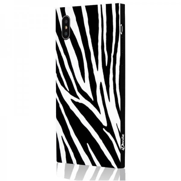 iDecoz iPhone Xs Max Deksel Square Case Sebra