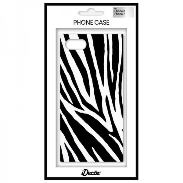 iDecoz iPhone 7/8/SE Deksel Square Case Sebra