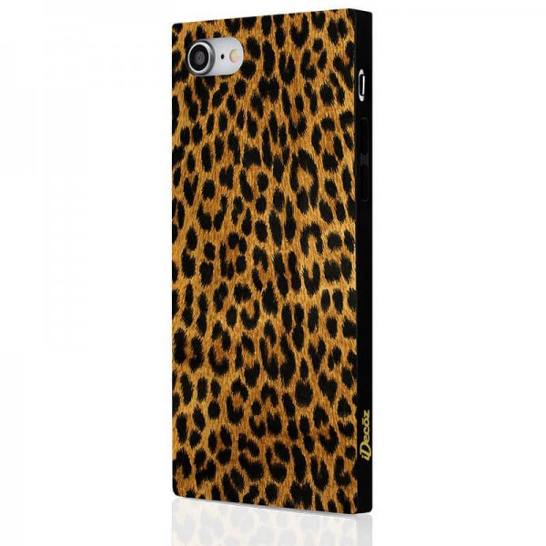 iDecoz iPhone 7/8/SE Deksel Square Case Leopard