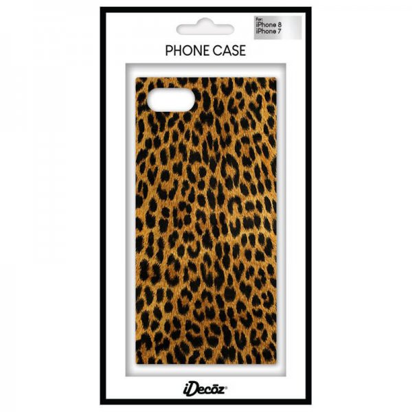 iDecoz iPhone 7/8/SE Deksel Square Case Leopard