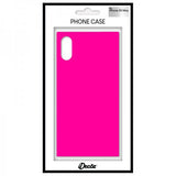 iDecoz iPhone Xs Max Deksel Square Case Neon Rosa