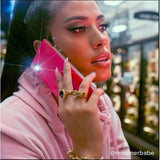 iDecoz iPhone X/Xs Deksel Square Case Neon Rosa
